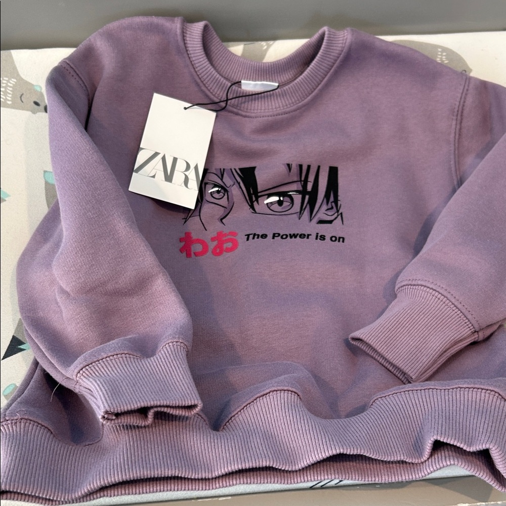Zara Lavender Anime Sweatshirt